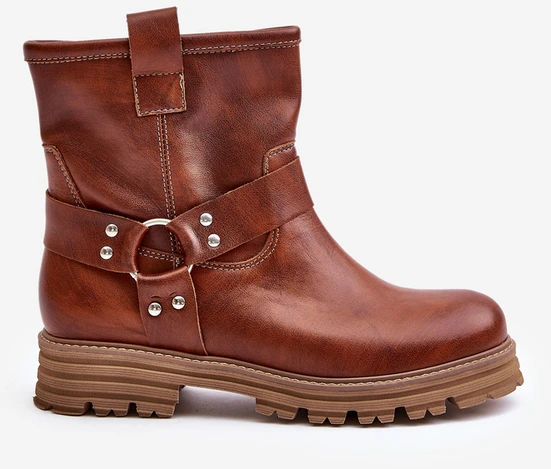 Lewski Shoes Odiniai moteriški aukštakulniai batai rudi Lewski 3610