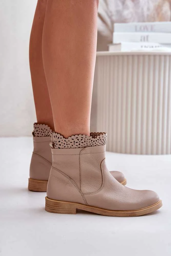 Lewski Shoes Žemi moteriški batai plokščiu kulnu