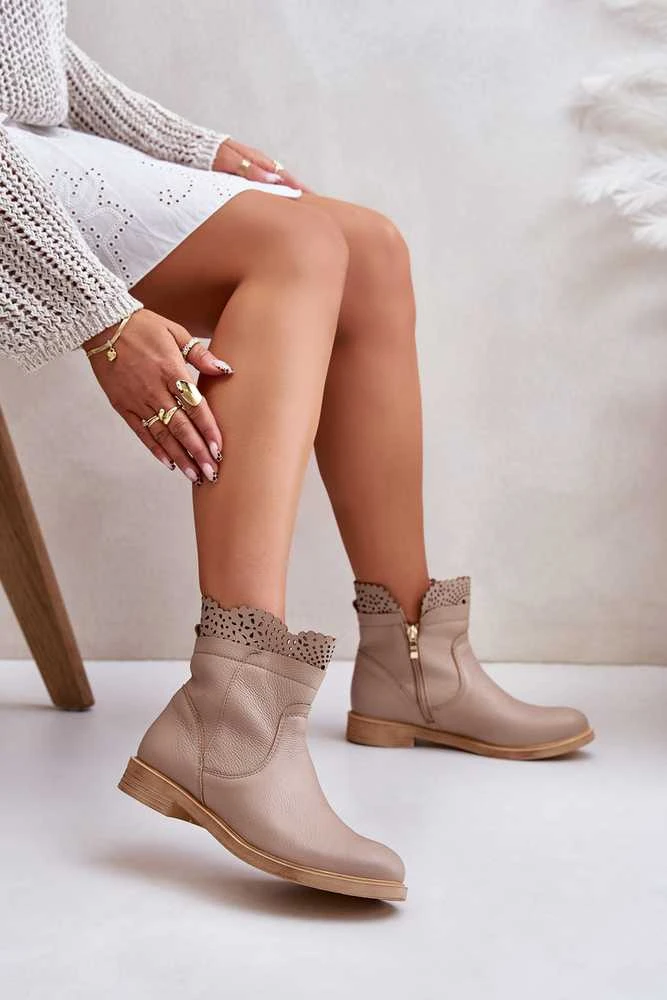 Lewski Shoes Žemi moteriški batai plokščiu kulnu