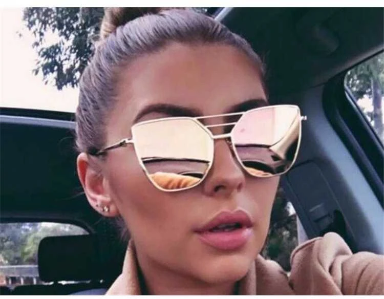 Eu Sandelis Mėlyni veidrodiniai saulės akiniai OK84WZ3