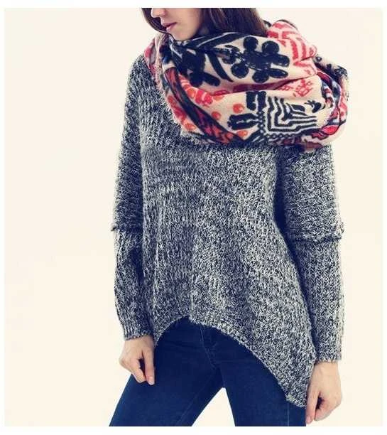 Eu Sandelis Moteriškas raštuotas šalikas SHAWL17