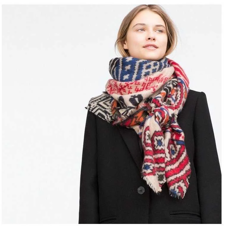 Eu Sandelis Moteriškas raštuotas šalikas SHAWL17