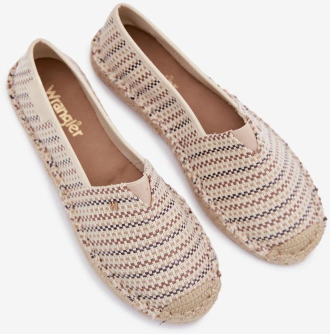 Moteriškos kokybiškos smėlio spalvos espadrilės Wrangler