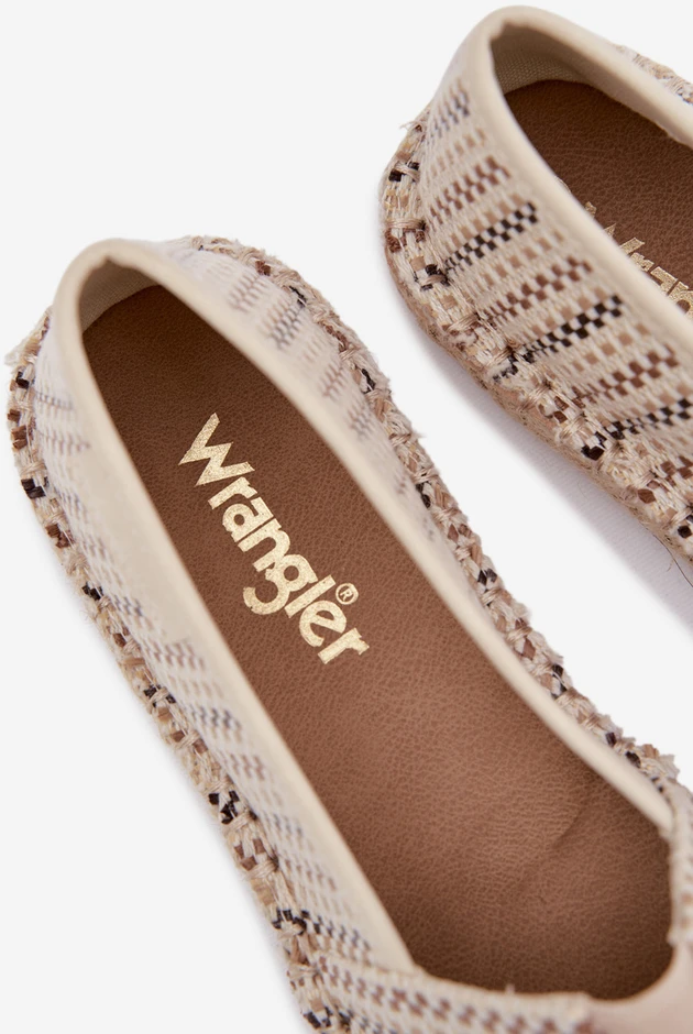 Moteriškos kokybiškos smėlio spalvos espadrilės Wrangler