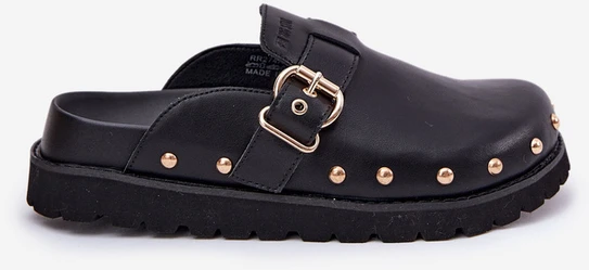 Moteriškos natūralios zomšos šlepetės su sagtimi Big Star
