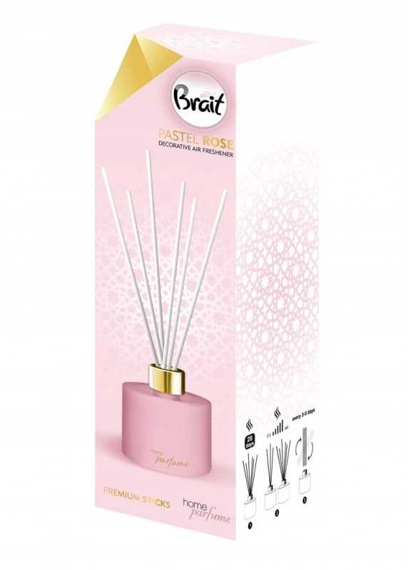 Dekoratyvinis oro gaiviklis su lazdelėmis Brait Pastel Rose 100ml