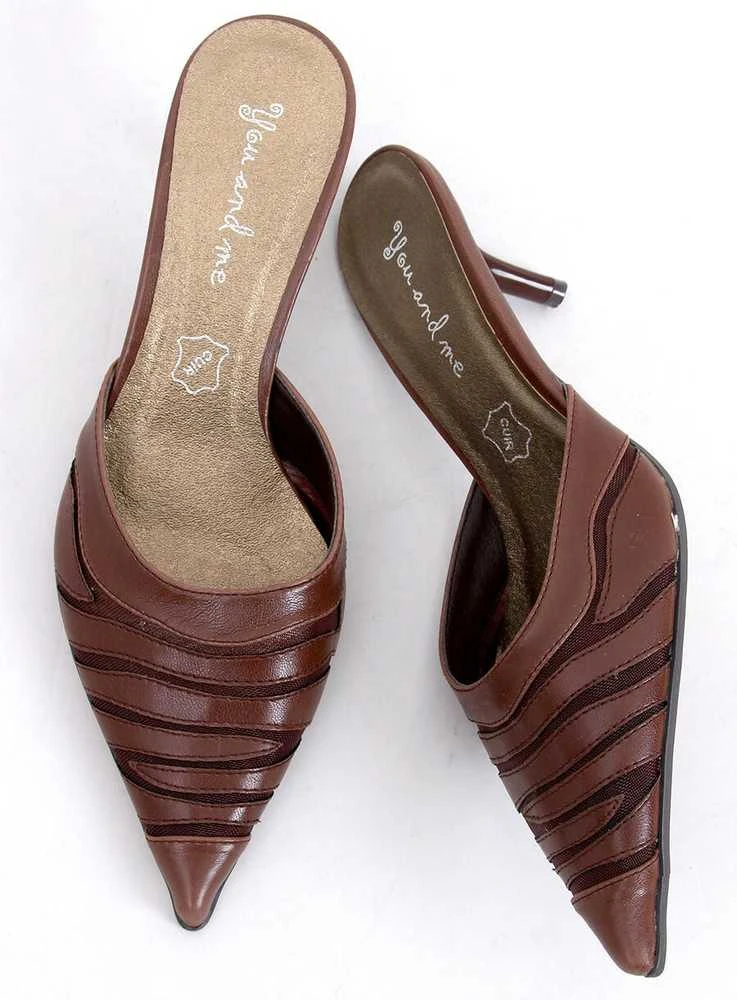 Obuwie Damskie Klapki eleganckie 5129-53 Marron