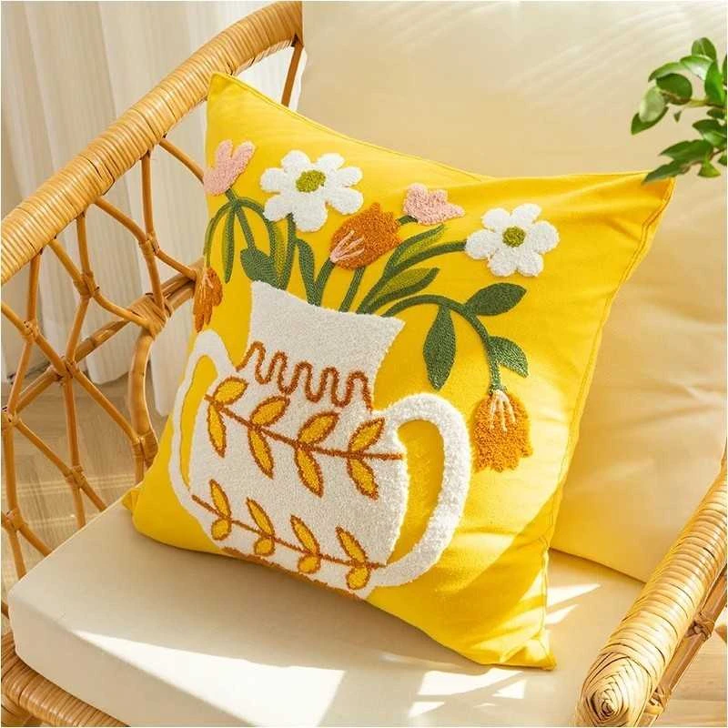 Eu Sandelis Pagalvės užvalkalas 45 x 45 cm ąsotis su gėlėmis BOUQUET POD146