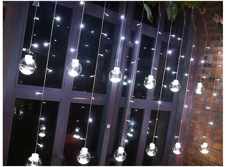 Pakabinama LED burbulinė girlianda, šaltai balta 2.5 m WSI-1007W
