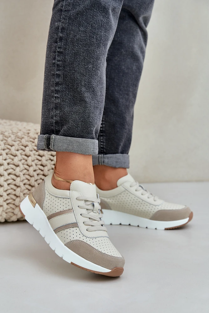 PE1 Natūralios odos sportinio stiliaus bateliai