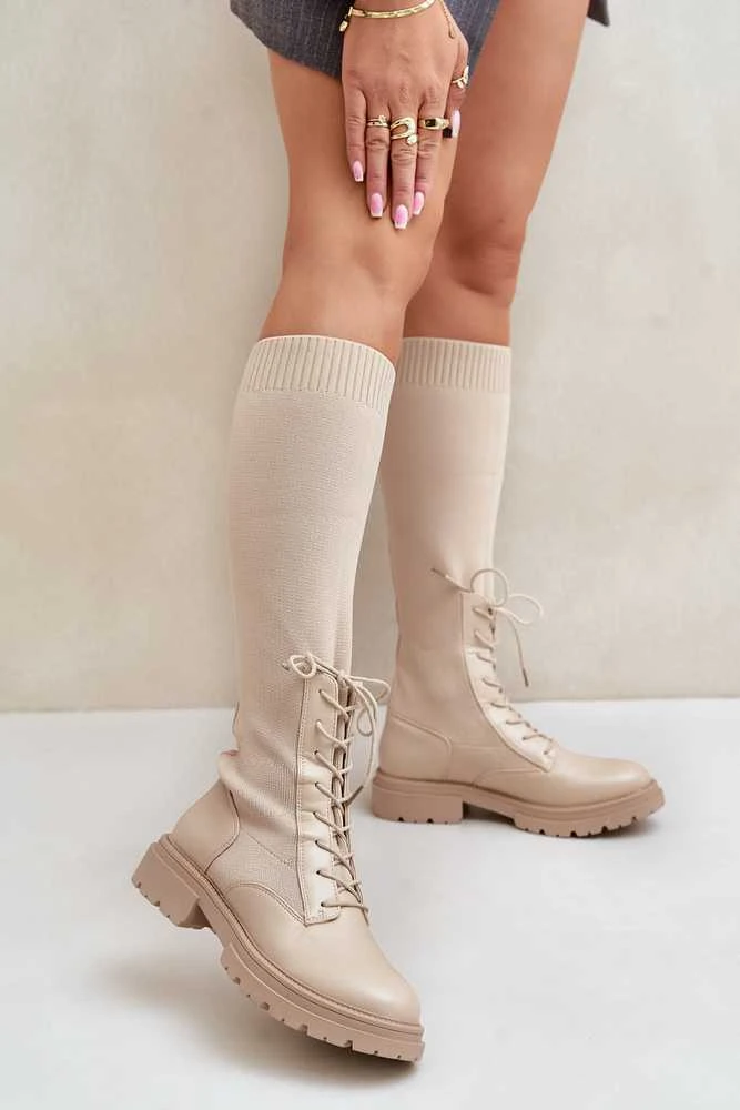 PH2 Smėlio spalvos kojinės tipo ilgaauliai