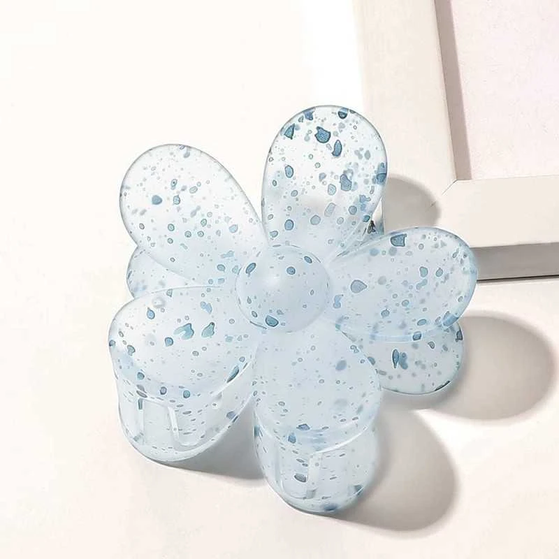 Eu Sandelis Plaukų segtukas segtukas mėlyna gėlė 7,5 x 7 cm SP274