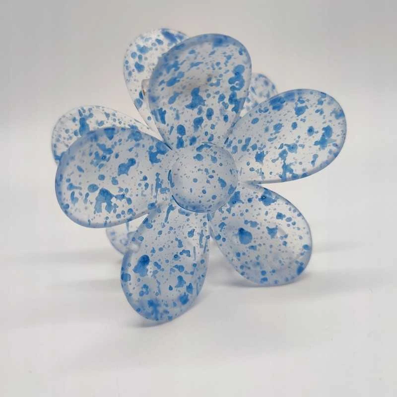 Eu Sandelis Plaukų segtukas segtukas mėlyna gėlė 7,5 x 7 cm SP274