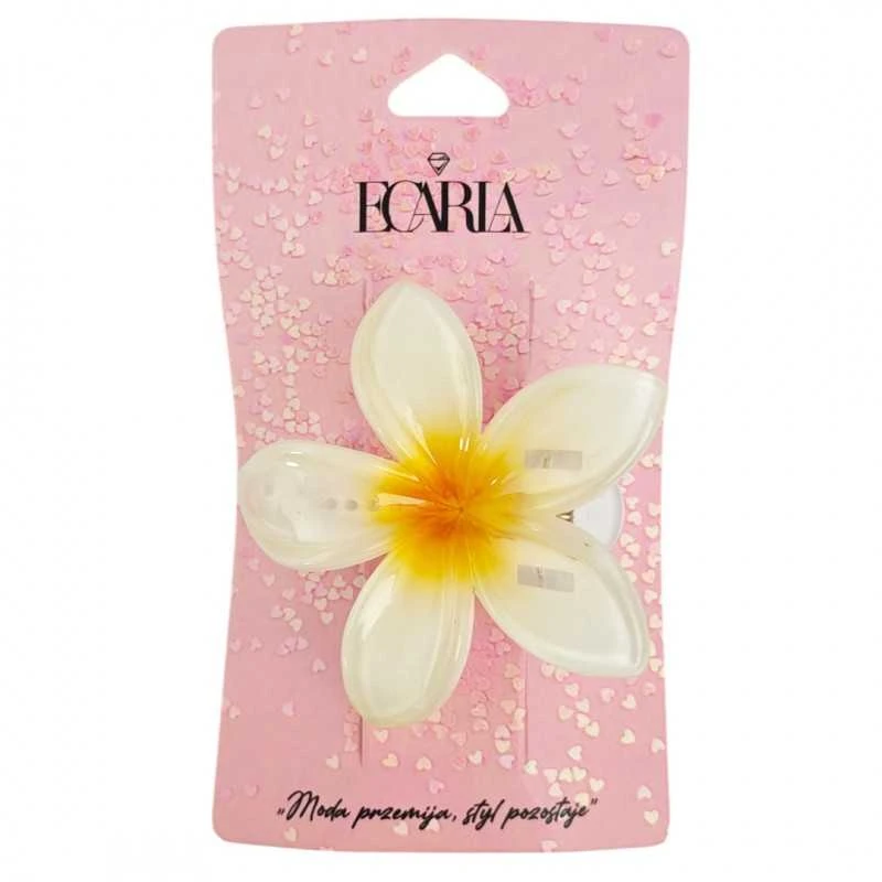 Eu Sandelis Plaukų segtukas XL CLIPS gėlės formos ombre geltonas 6 cm SP404
