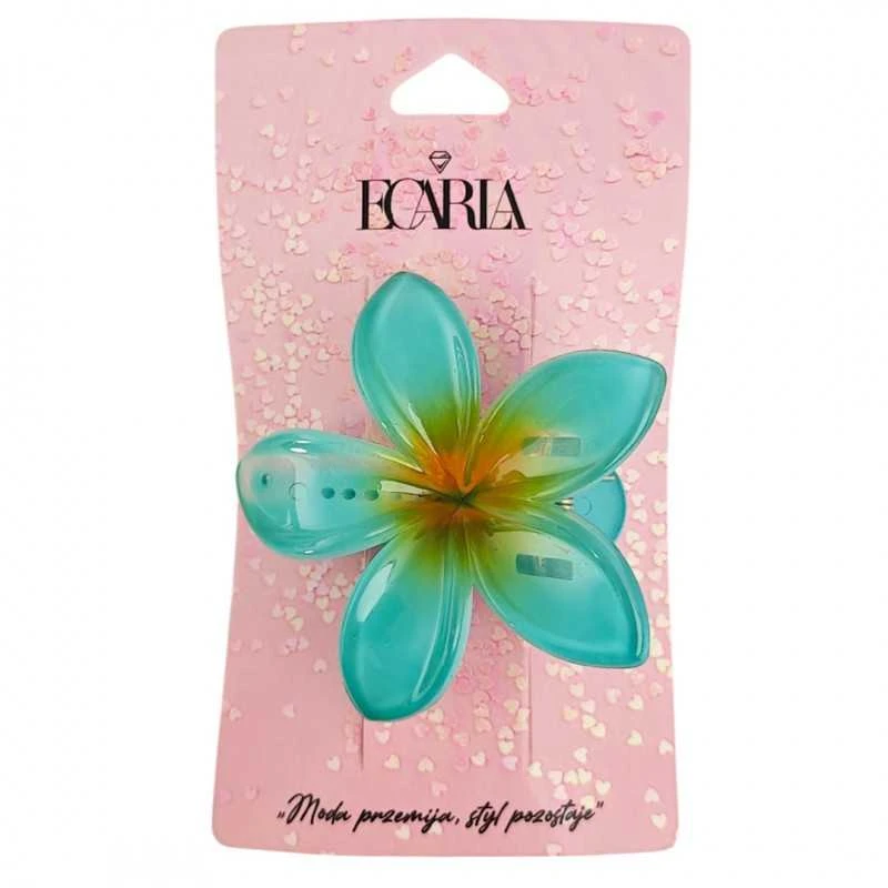 Eu Sandelis Plaukų segtukas XL CLIPS gėlių formos ombre mėlynas 6 cm SP405