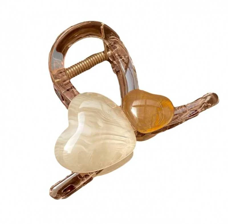 Eu Sandelis Plaukų segtukas XL skaidrus HEART 8x6cm SP376