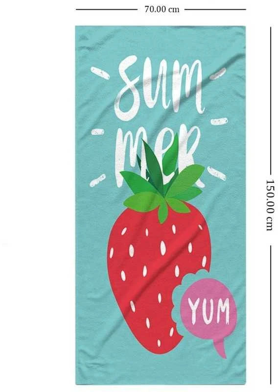 Eu Sandelis Stačiakampis paplūdimio rankšluostis SUMMER YUM 150x70 REC54WZ7