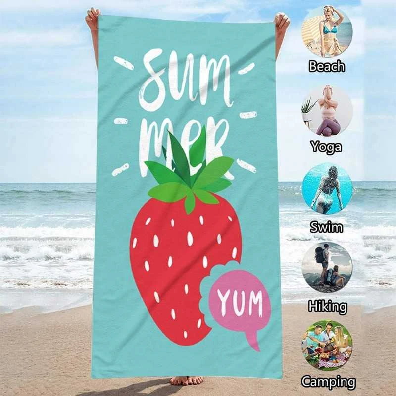 Eu Sandelis Stačiakampis paplūdimio rankšluostis SUMMER YUM 150x70 REC54WZ7