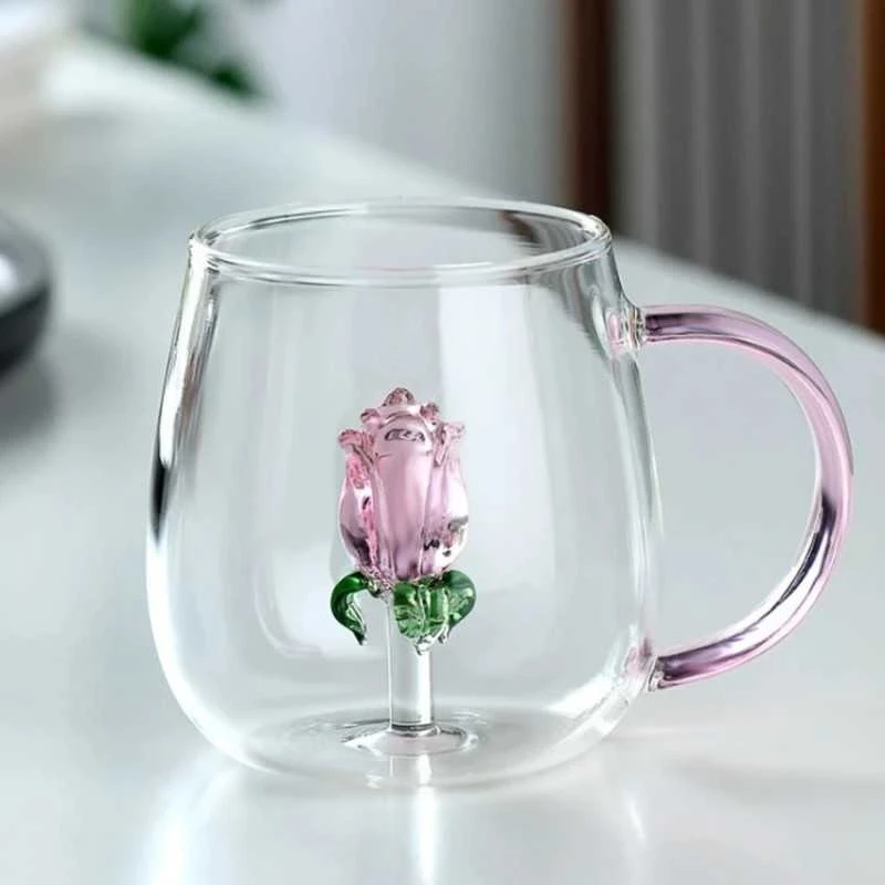 Eu Sandelis Stiklinis puodelis su stikline tulpe viduje 400ml - SZK129