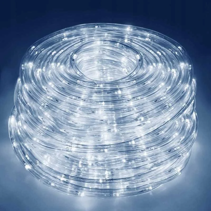 Eu Sandelis Šviečianti lanksti LED girlianda, lauko girlianda 18,5 m COLD Baltas LAMP30B