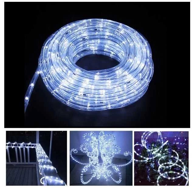 Eu Sandelis Šviečianti lanksti LED girlianda, lauko girlianda 18,5 m COLD Baltas LAMP30B