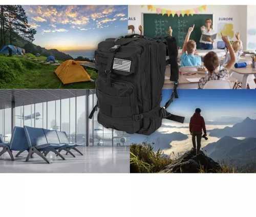 Trizand kareiviško tipo kuprinė lauko stovyklavimui 26l, juoda