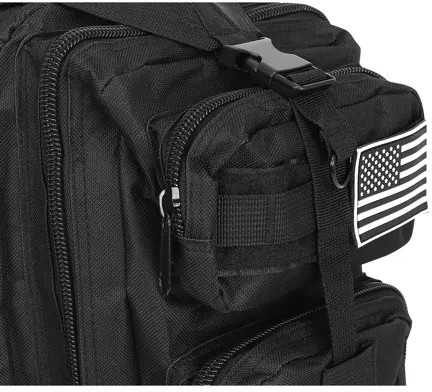 Trizand kareiviško tipo kuprinė lauko stovyklavimui 26l, juoda