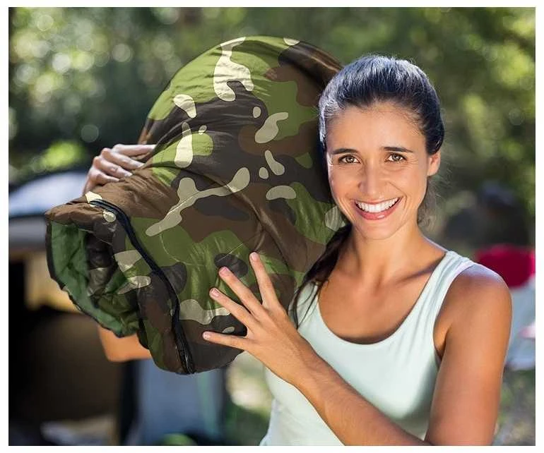 Eu Sandelis Turistinis miegmaišis-antklodė 2in1 SWR01CAMO