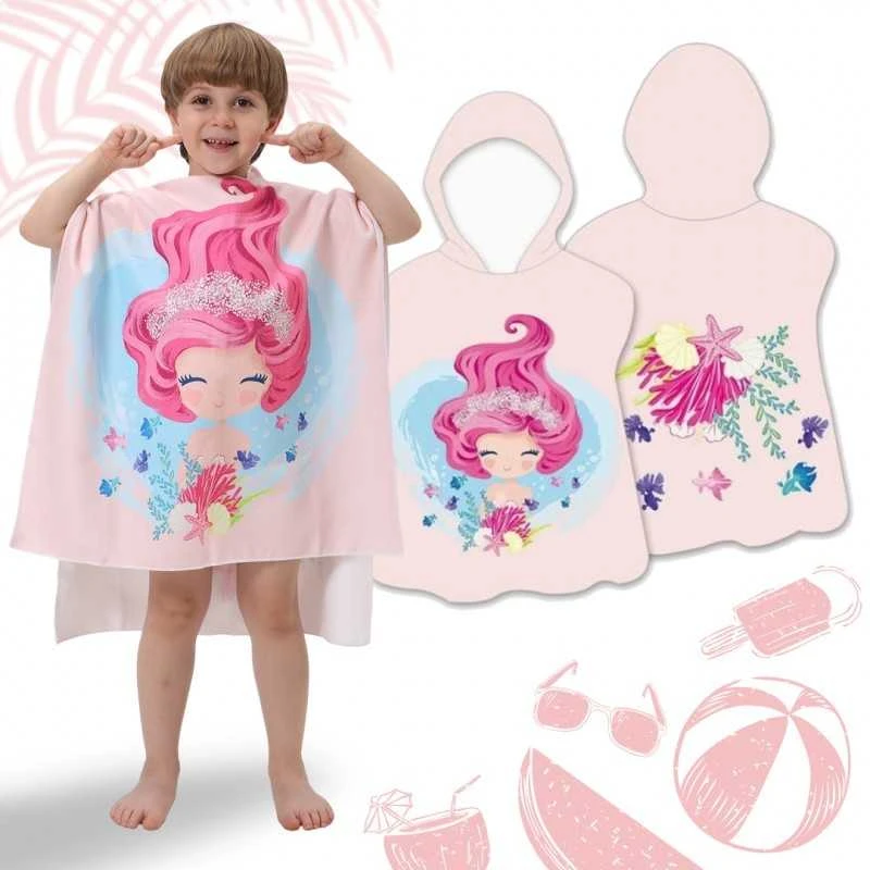 Eu Sandelis Vaikiškas paplūdimio rankšluostis su gobtuvu 60 x 60cm PEL02WZ3
