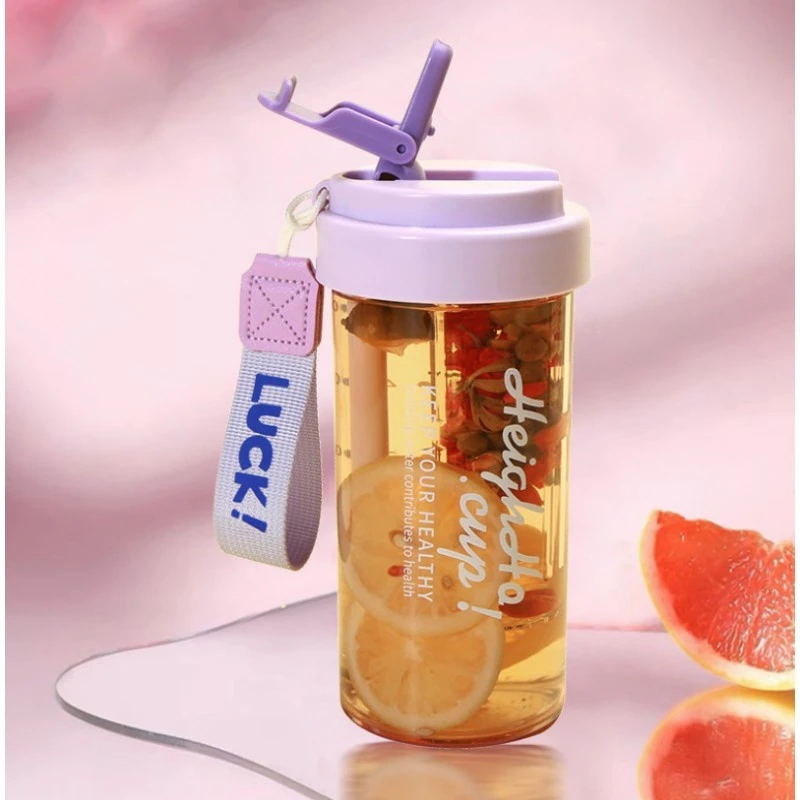 Eu Sandelis Vandens butelis su krepšeliu ir šiaudeliu, 600 ml, Simple BD32FIO