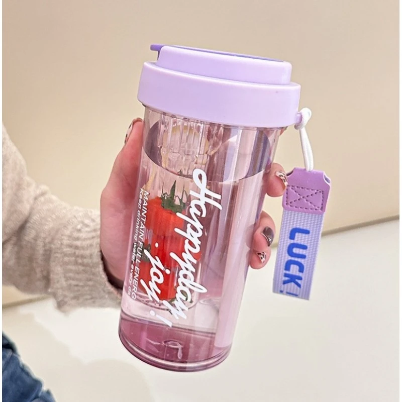 Eu Sandelis Vandens butelis su krepšeliu ir šiaudeliu, 600 ml, Simple BD32FIO