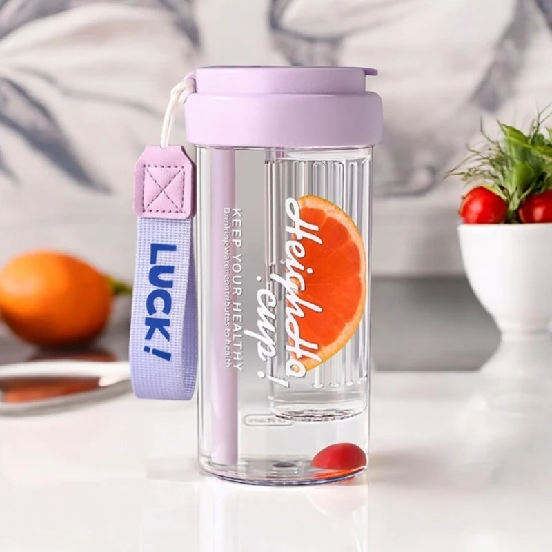 Eu Sandelis Vandens butelis su krepšeliu ir šiaudeliu, 600 ml, Simple BD32FIO