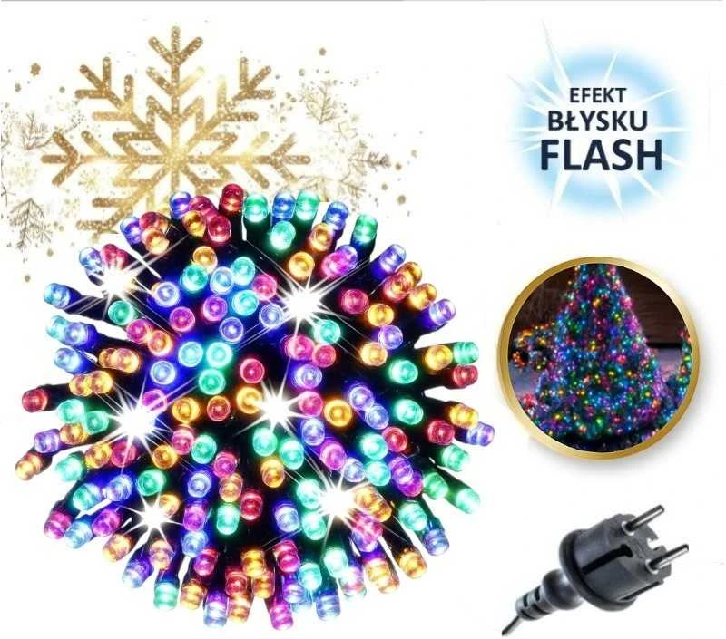 Eu Sandelis Vidaus/išorės girlianda su blyksnių efektu 500 LED, COLD Baltas, FLASH Baltas LAMP31B