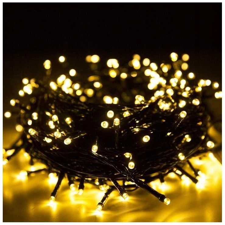 Eu Sandelis Vidaus/išorės šiltai balta elektrinė lempučių girlianda 300 LED LAMP03CB