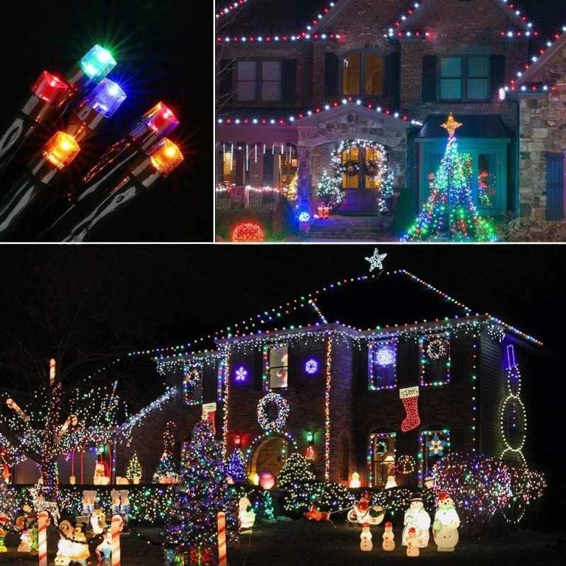 Eu Sandelis Vidaus/išorės spalvota elektrinė lempučių girlianda 500 LED LAMP04MULTI