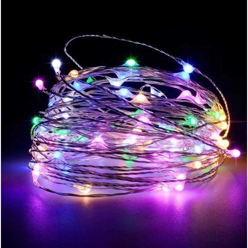 Eu Sandelis Vidaus plona girlianda su baterijomis, spalvota 20 LED LAMP25MULTI