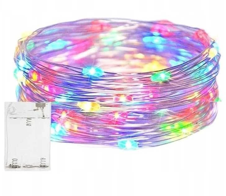 Eu Sandelis Vidaus plona girlianda su baterijomis, spalvota 20 LED LAMP25MULTI