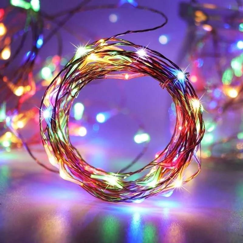 Eu Sandelis Vidaus plona girlianda su baterijomis, spalvota 20 LED LAMP25MULTI