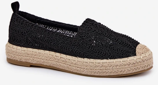 Vinceza Juodos stilingos espadrilės
