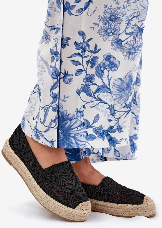 Vinceza Juodos stilingos espadrilės