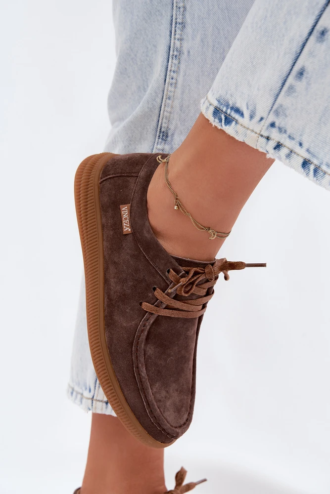 Vinceza Natūralios zomšinės odos patogūs stilingi bateliai