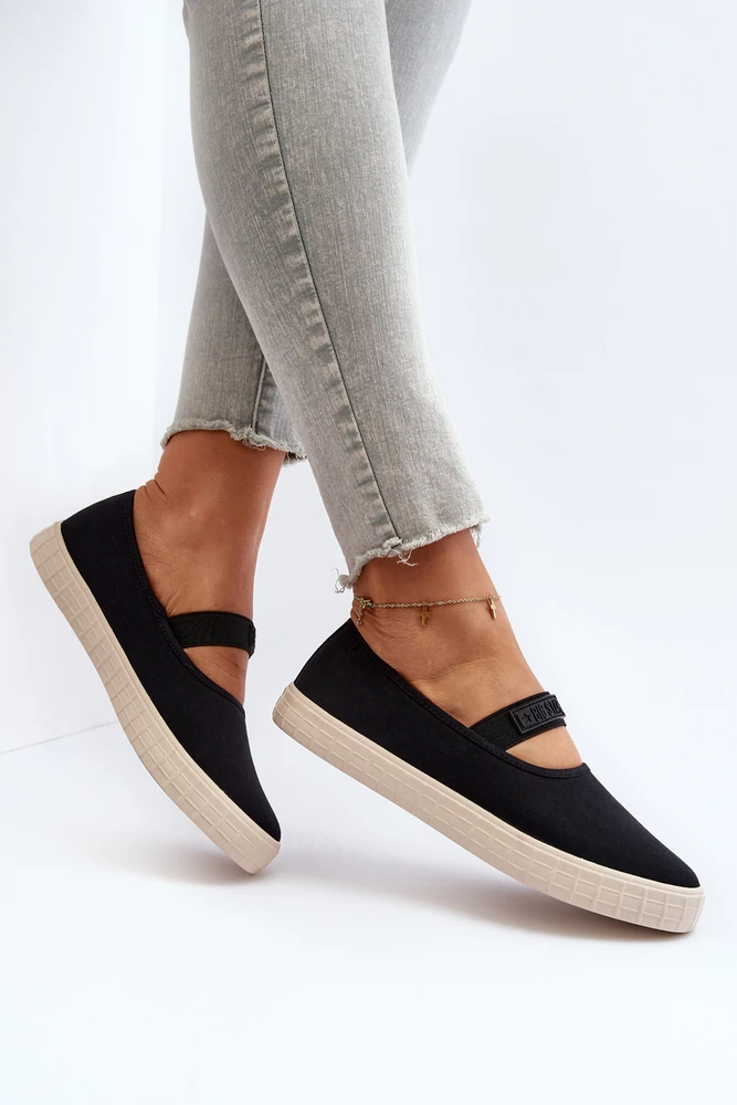 Women's Slip-on Sneakers Big Star Ll274200 Juodas