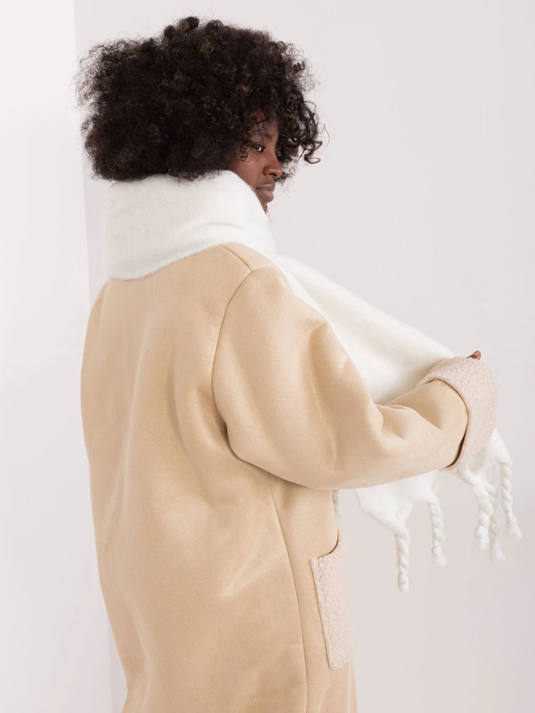 Wool Fashion Italia Baltas šiltas šalikas: Dydis - Universalus