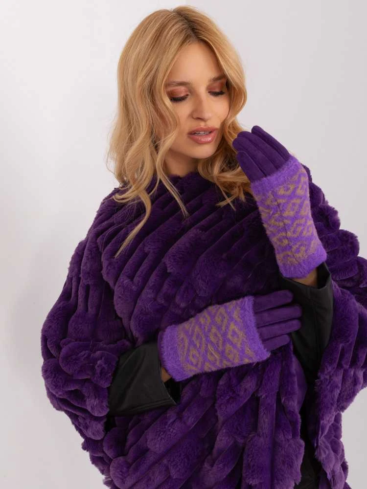 Wool Fashion Italia Dviejų dalių žieminės pirštinės: Dydis - S/M