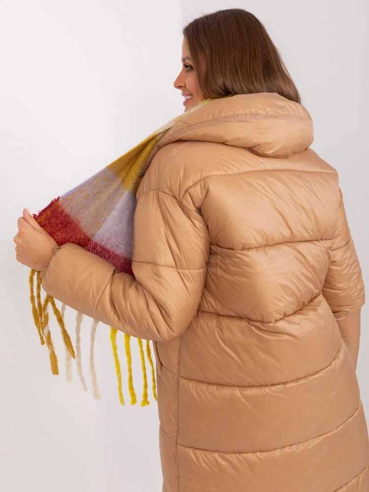 Wool Fashion Italia Geltonas šiltas moteriškas šalikas: Dydis - Universalus