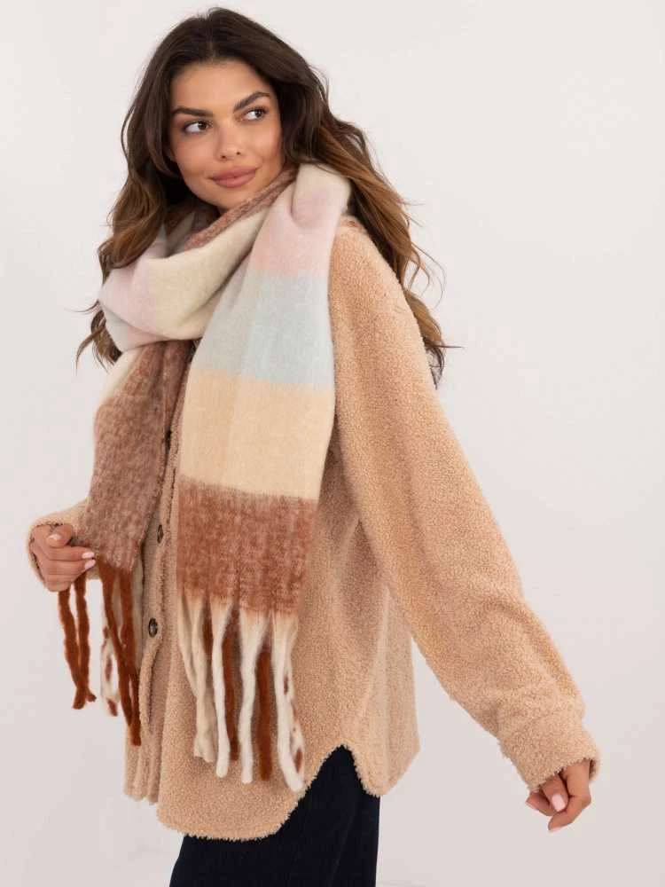 Wool Fashion Italia Minkštas švelnių spalvų šalikas: Dydis - Universalus