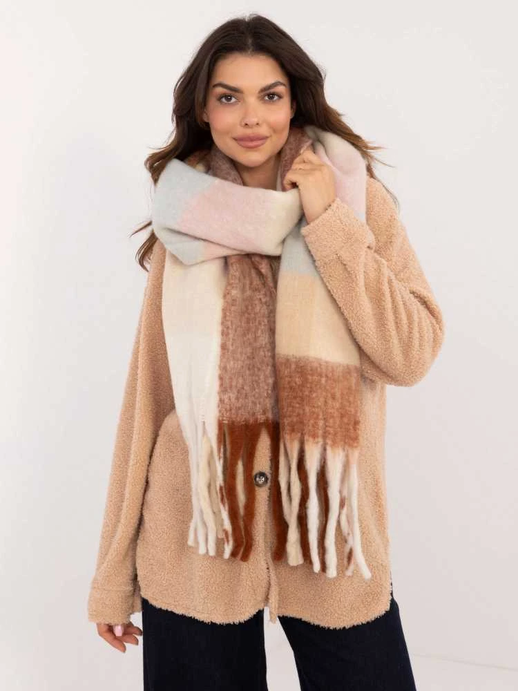 Wool Fashion Italia Minkštas švelnių spalvų šalikas: Dydis - Universalus