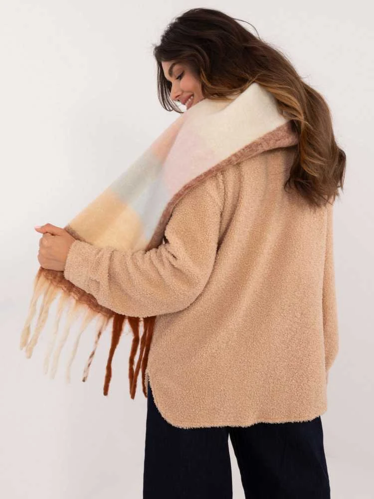 Wool Fashion Italia Minkštas švelnių spalvų šalikas: Dydis - Universalus