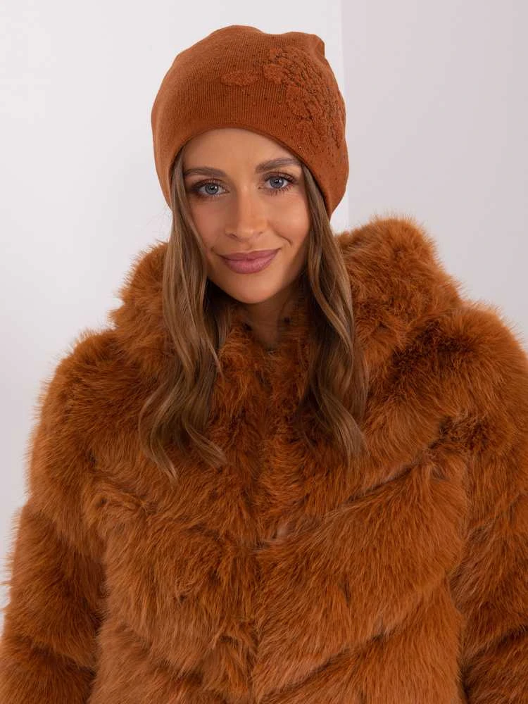 Wool Fashion Italia Ruda moteriška žieminė kepurė: Dydis - Universalus