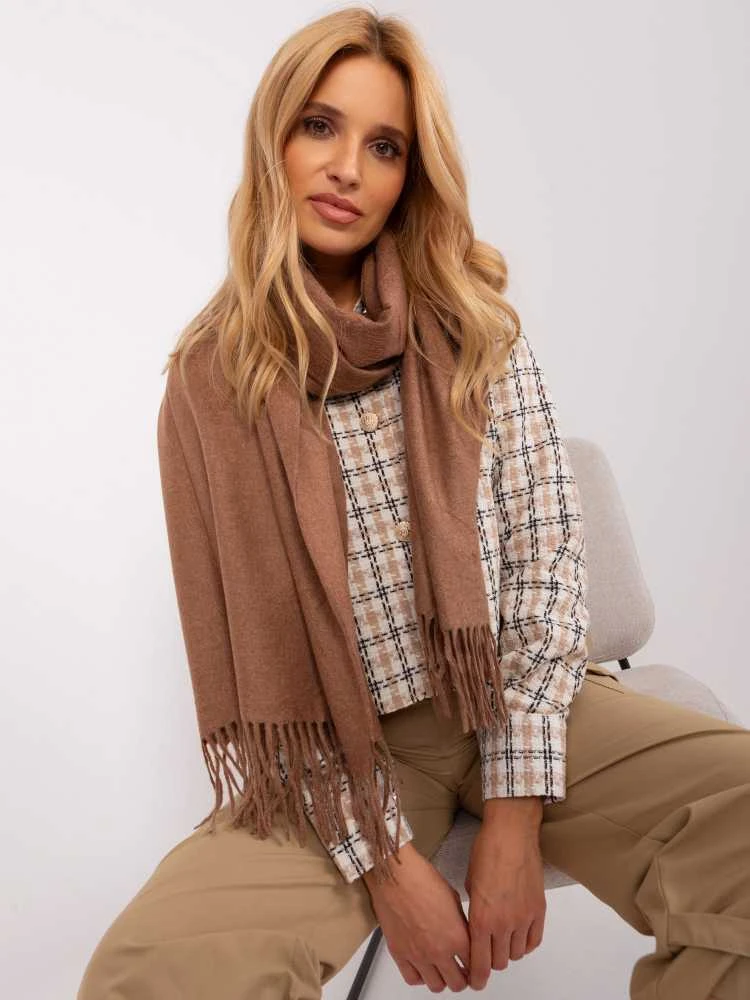 Wool Fashion Italia Rudas šalikas moterims: Dydis - Universalus